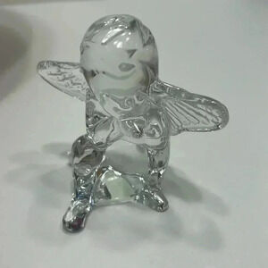 Baccarat Crystal Blowing a Kiss Cherub Angel Figurine